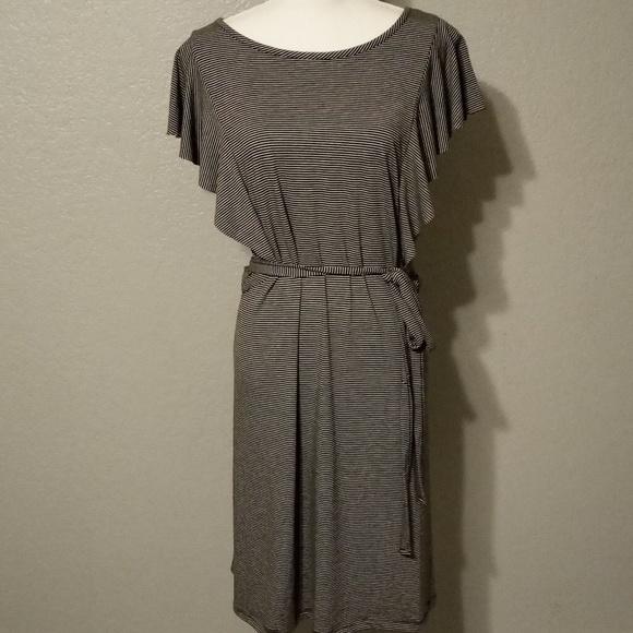 Summer flutter sleeve knit striped dress Size 1X - Picture 3 of 6